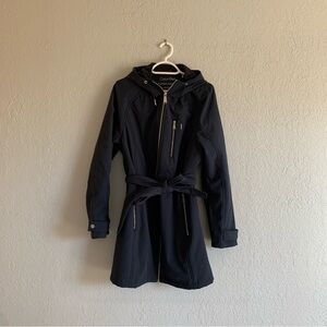 Calvin Klein Women's Navy Hooded Trench Coat